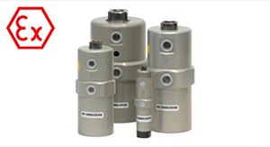 Increased safety external piston pneumatic vibrator lubrification free atex FAL EX